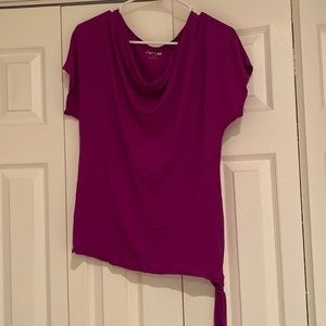Purple blouse with tie